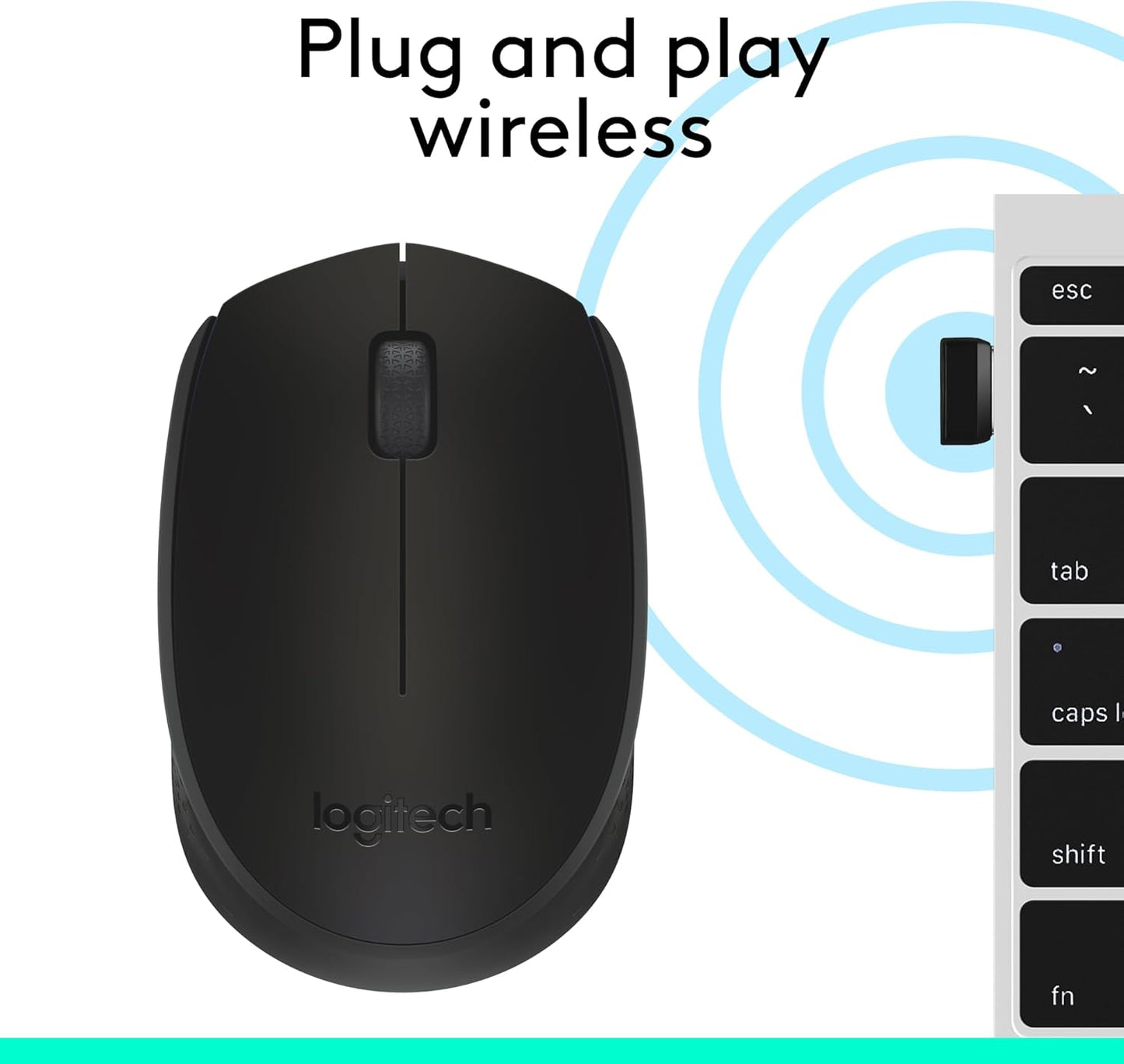 Logitech 910-004940 M170 Black Wireless Mouse