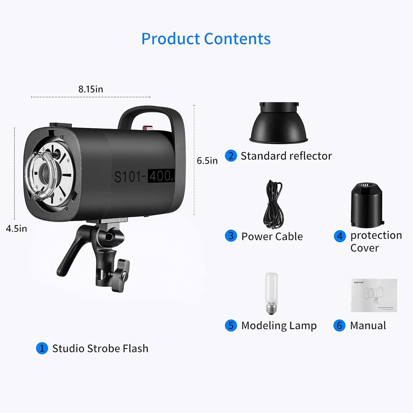 Neewer 10099483 400W Studio Strobe Flash Monolight