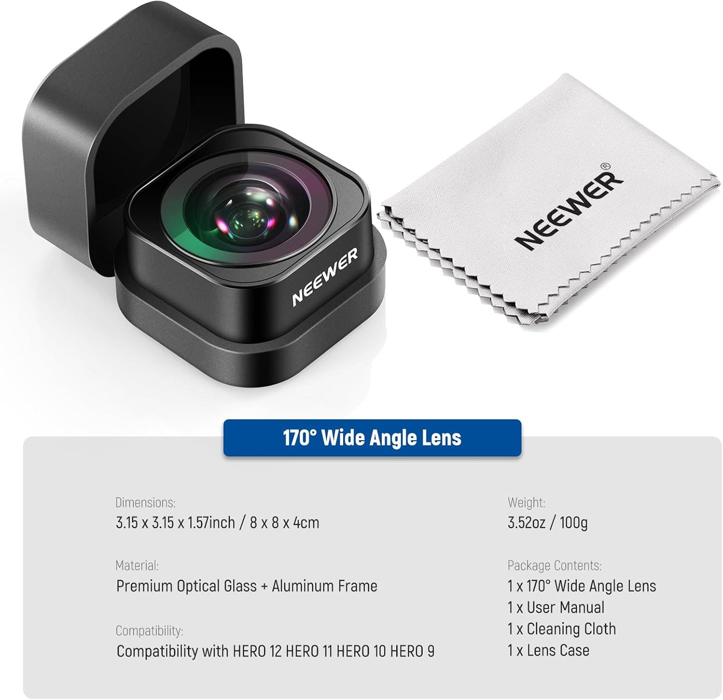 Neewer 10103178 GoPro Hero Ultra Wide Angle Lens