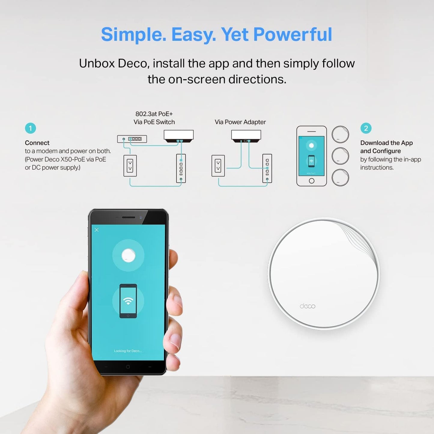 TP-Link Deco X50-PoE(3-pack) AX3000 PoE Mesh WiFi System