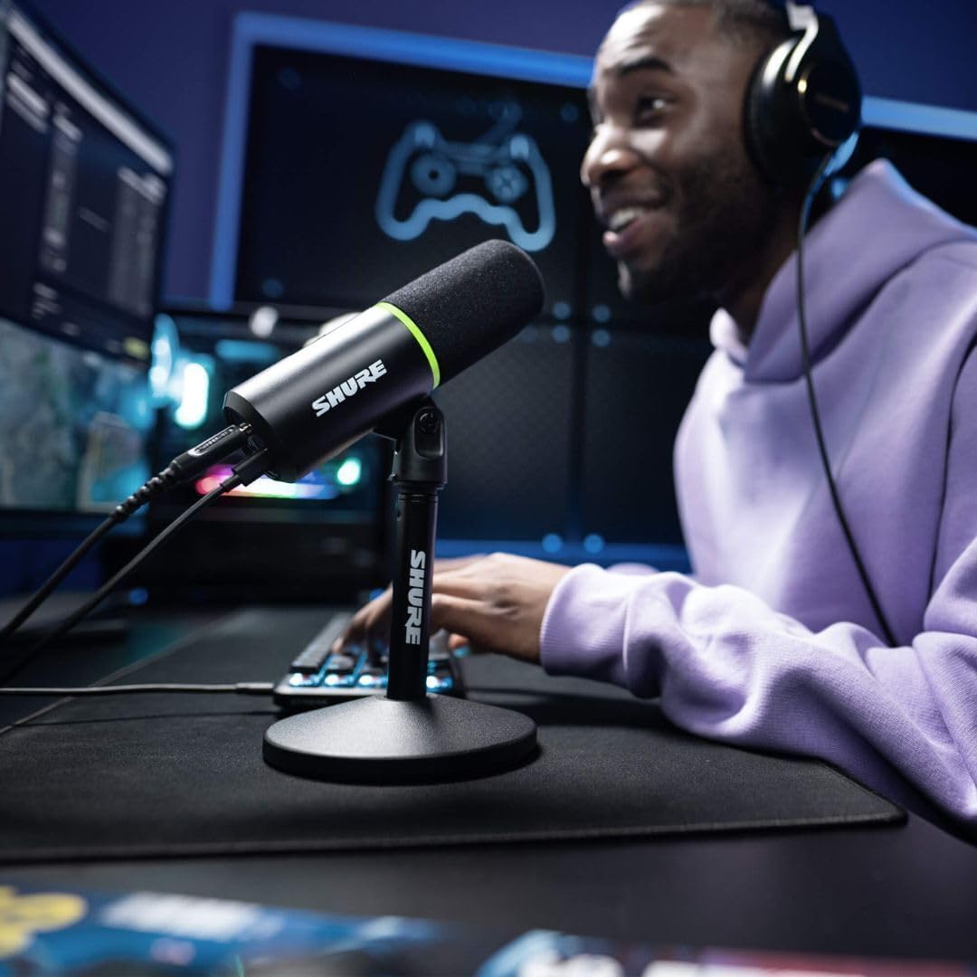 Shure MV6 Gaming Microphone: USB, Dynamic, Noise Cancelling