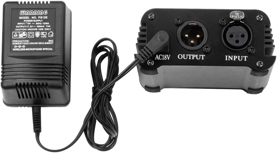 Neewer 90088102 48V Phantom Power Supply with XLR Cable (2 Pack)