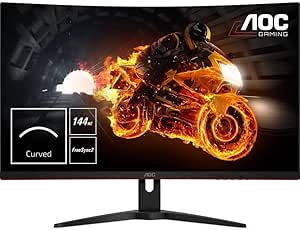 AOC C32G1 31.5" 1080p Curved 144Hz Gaming Monitor (Renewed)