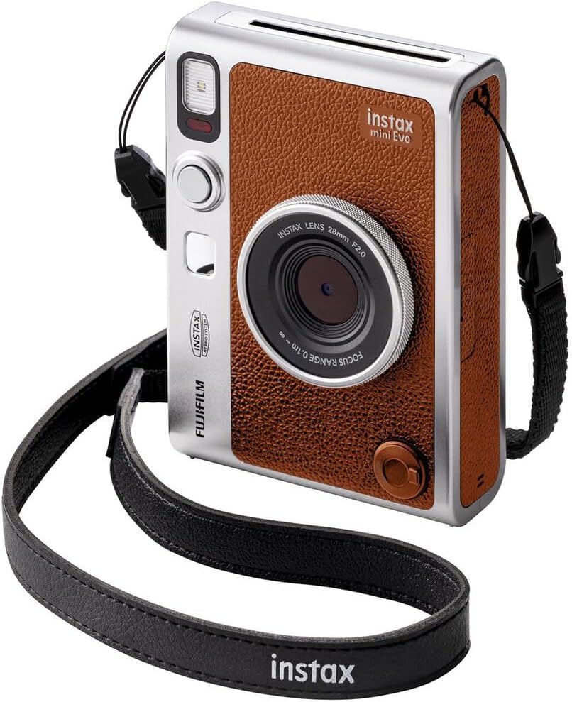 Fujifilm Instax Mini EVO Instant Camera Bundle - Brown