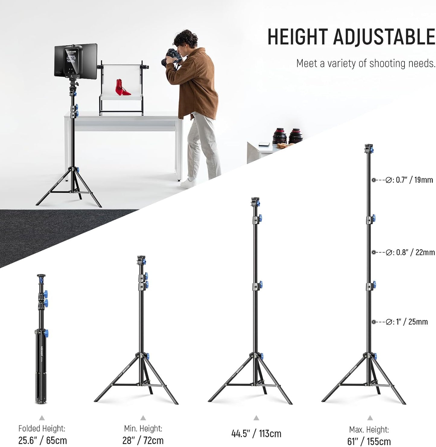 Neewer 10104309 61" Photography Light Stand Tripod