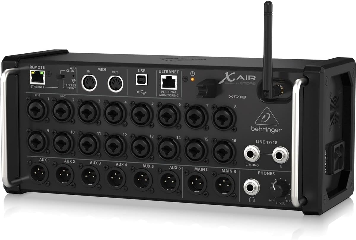 Behringer XAir XR18 Digital Mixer: iPad/Android, MIDAS Preamps + Cables