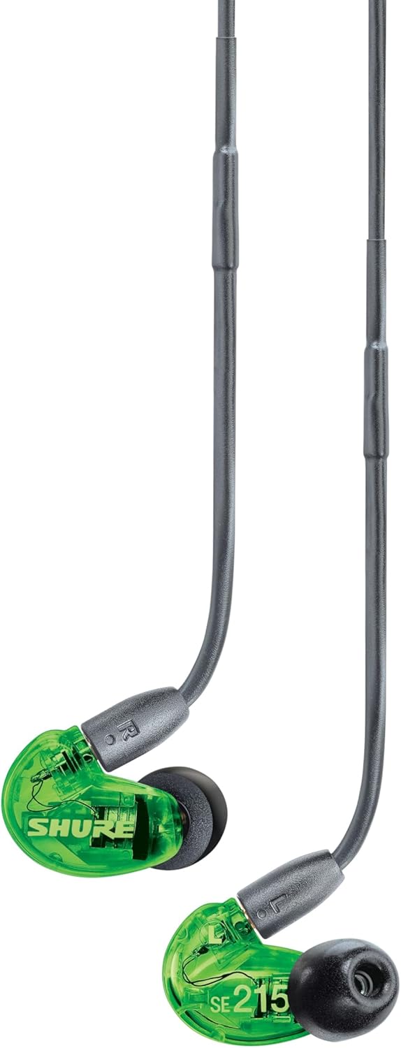 Shure SE215SPE-GN Green Sound Isolating Earphones