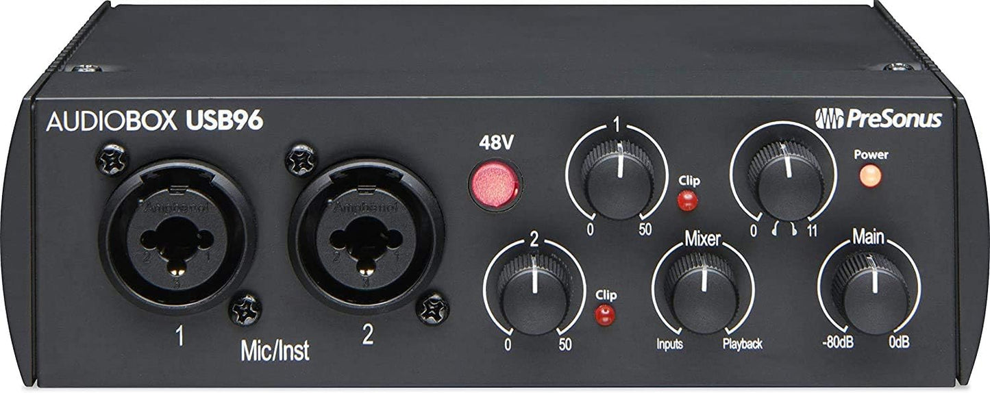 PreSonus AudioBox 96 USB Interface Studio Monitor Bundle