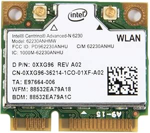 Intel 6230 WiFi Card: Centrino Advanced-N, Mini PCI-e, Bluetooth — main product image
