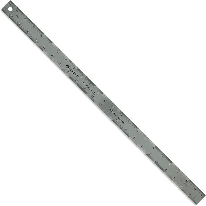 Westcott ZC-24 24-inch Zero Center Stainless Steel Ruler — main product image