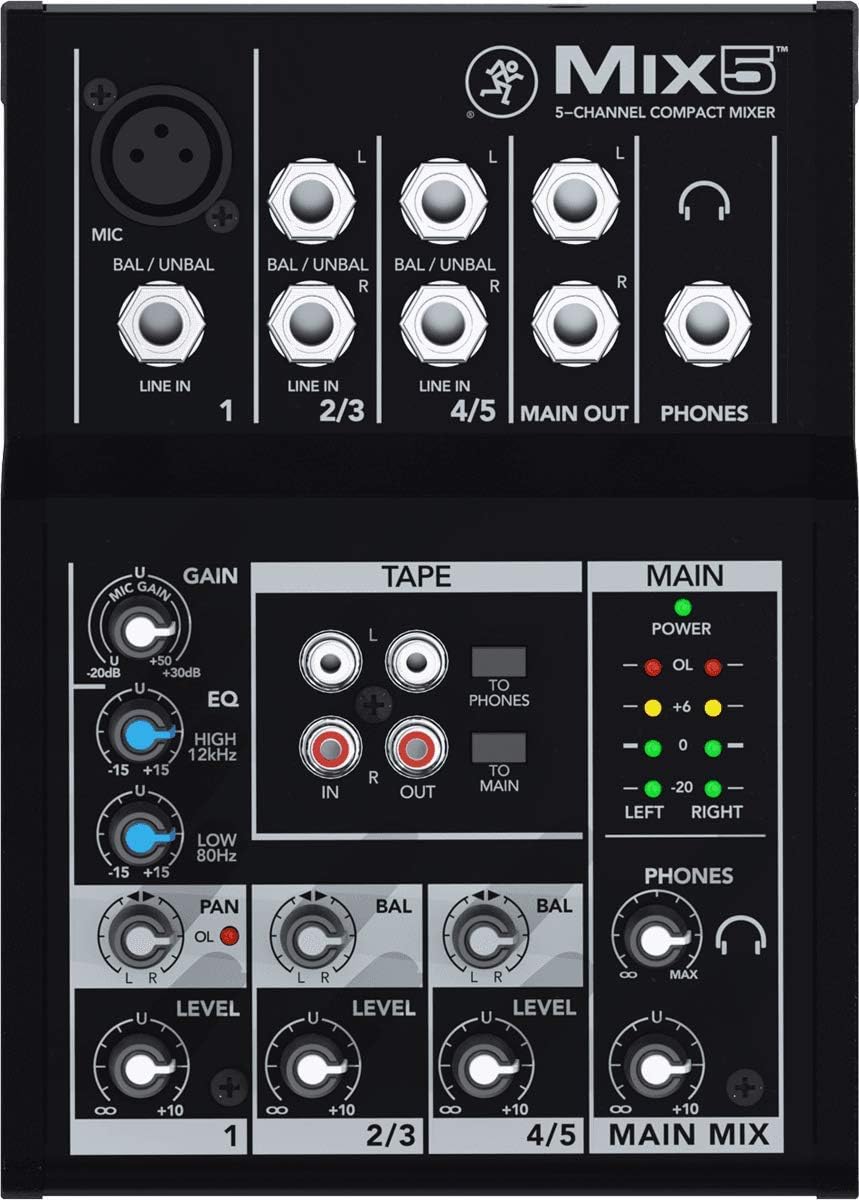 Mackie 2044094-01 MIX5 Recording Mixer 5-Channel