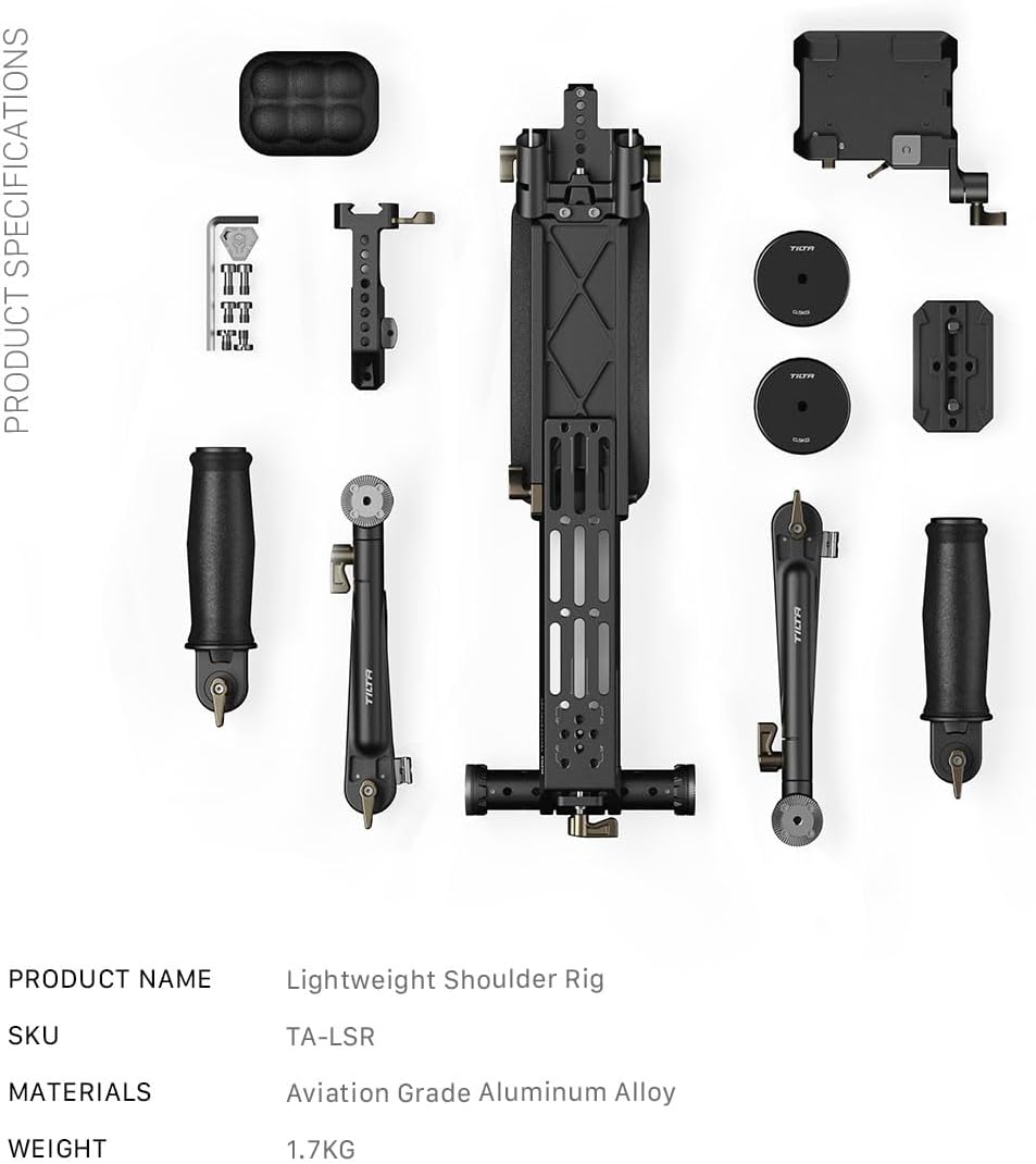 Tilta TA-LSR-B Lightweight Shoulder Rig Foldable Aluminum