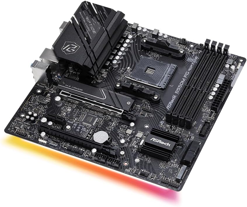 ASRock 90-MXBI90-A0UAYZ B550M Phantom Gaming Riptide Motherboard