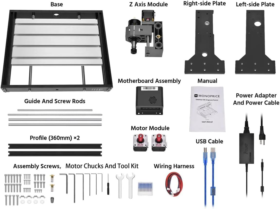 Monoprice 144220 Benchtop CNC Router Kit