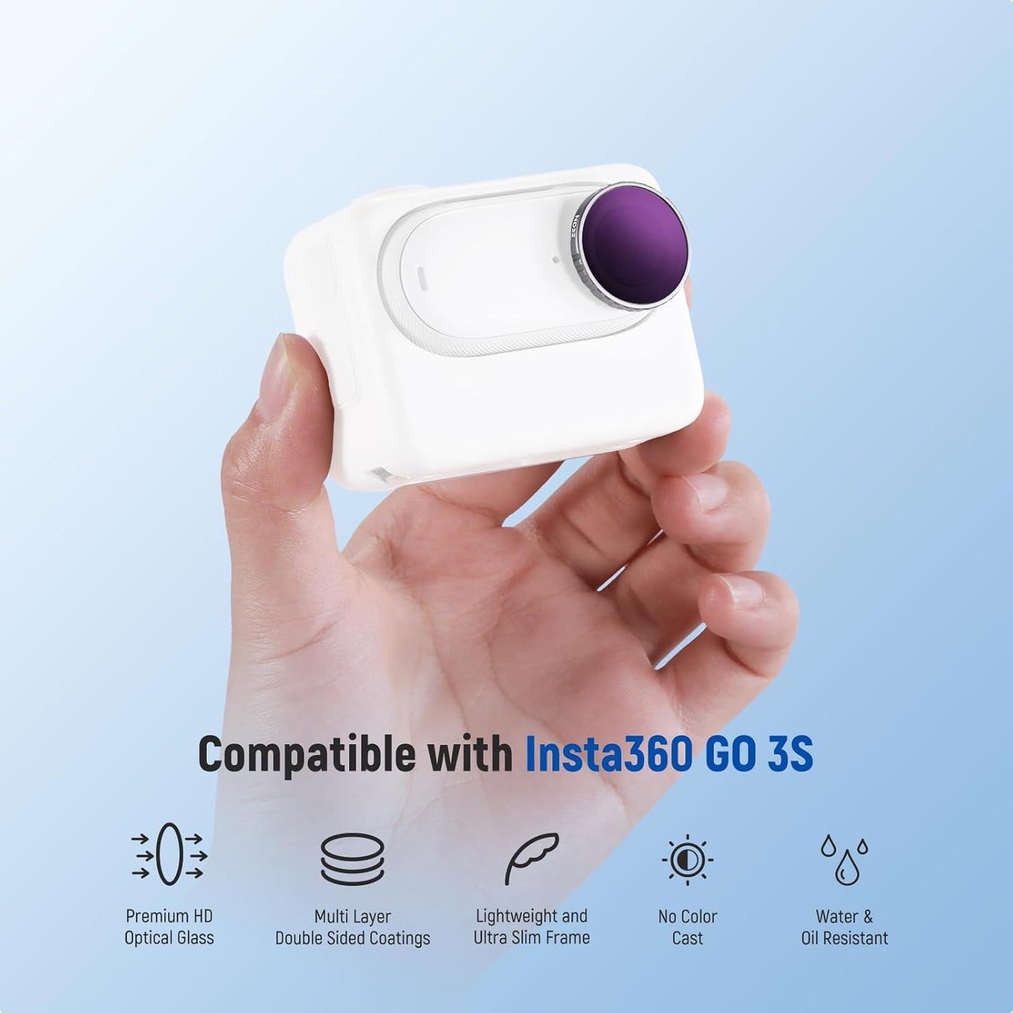 Neewer 10104590 Insta360 GO 3S Filter Kit ND UV CPL