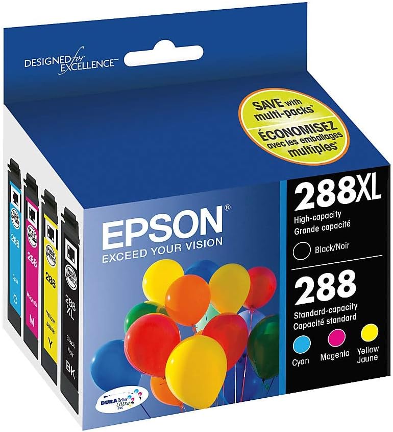 Epson T288XL-BCS DURABrite Ink Cartridge Combo Pack