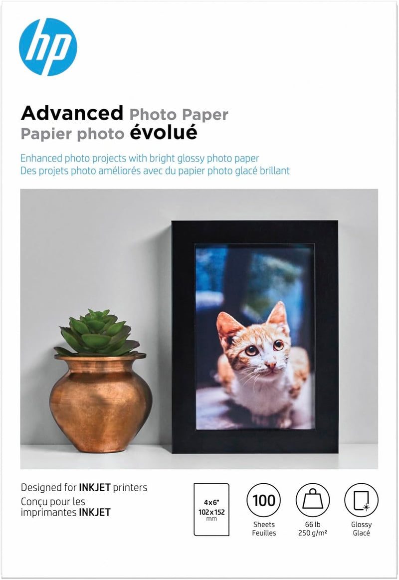 HP Q6638A 4x6 Glossy Advanced Photo Paper — main product image