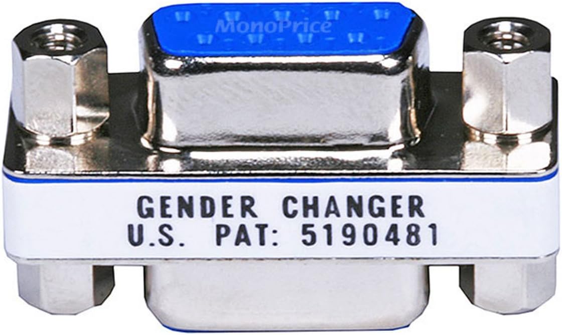 Monoprice 101186 DB9 Female to Female Mini Gender Changer