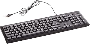 HP GC-KB104NT-B-SP USB Wired Spill-Resistant Keyboard Renewed