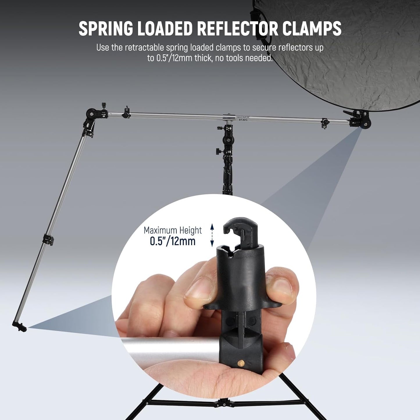 Neewer Triple Reflector Holder for Photography Stand ST-RF3