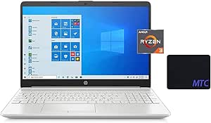 HP hp15 Ryzen 3 HD Laptop (1TB HDD + 128GB SSD) — main product image