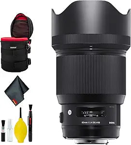 Sigma 321954 85mm f/1.4 Canon EF Lens Bundle
