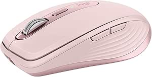 Logitech MX Anywhere 3 Wireless Compact Ergonomic Mouse - Rose