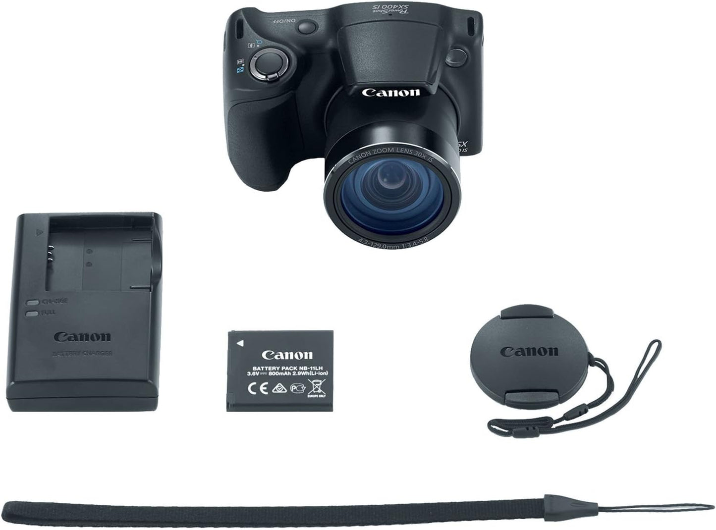 Canon SX400 PowerShot 30x Zoom Digital Camera Renewed
