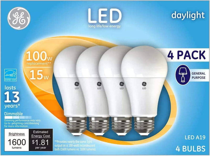 GE GE2030-0420 Daylight 100W Equivalent LED 4-Pack — main product image