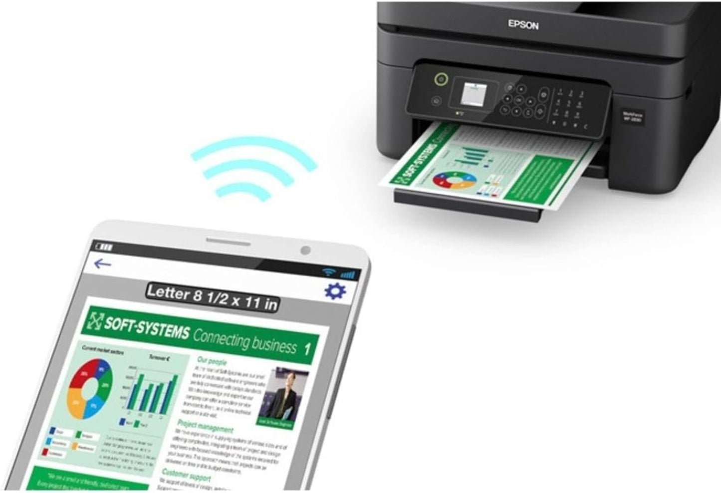 Epson WF-2830 Wireless All-in-One Color Printer