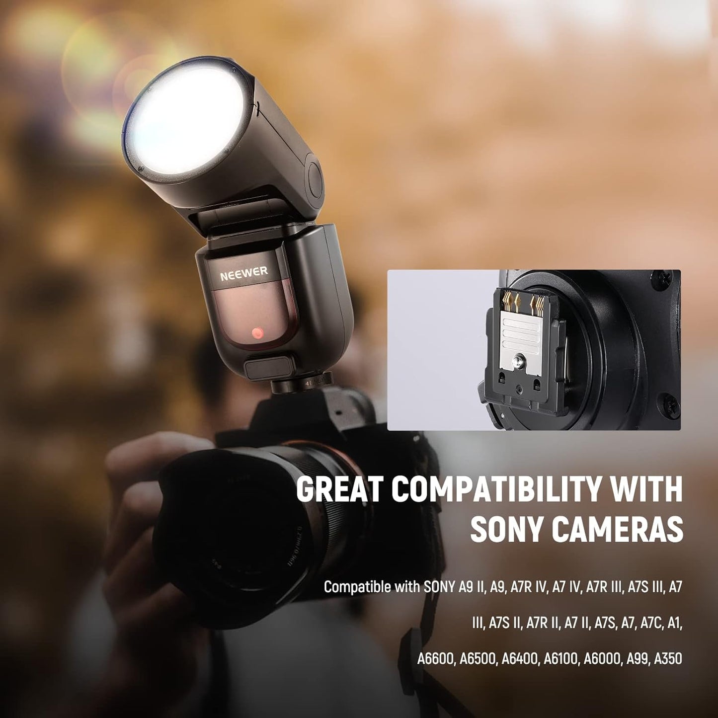 Neewer 10101954 Z1-S TTL Round Head Speedlite Flash Sony