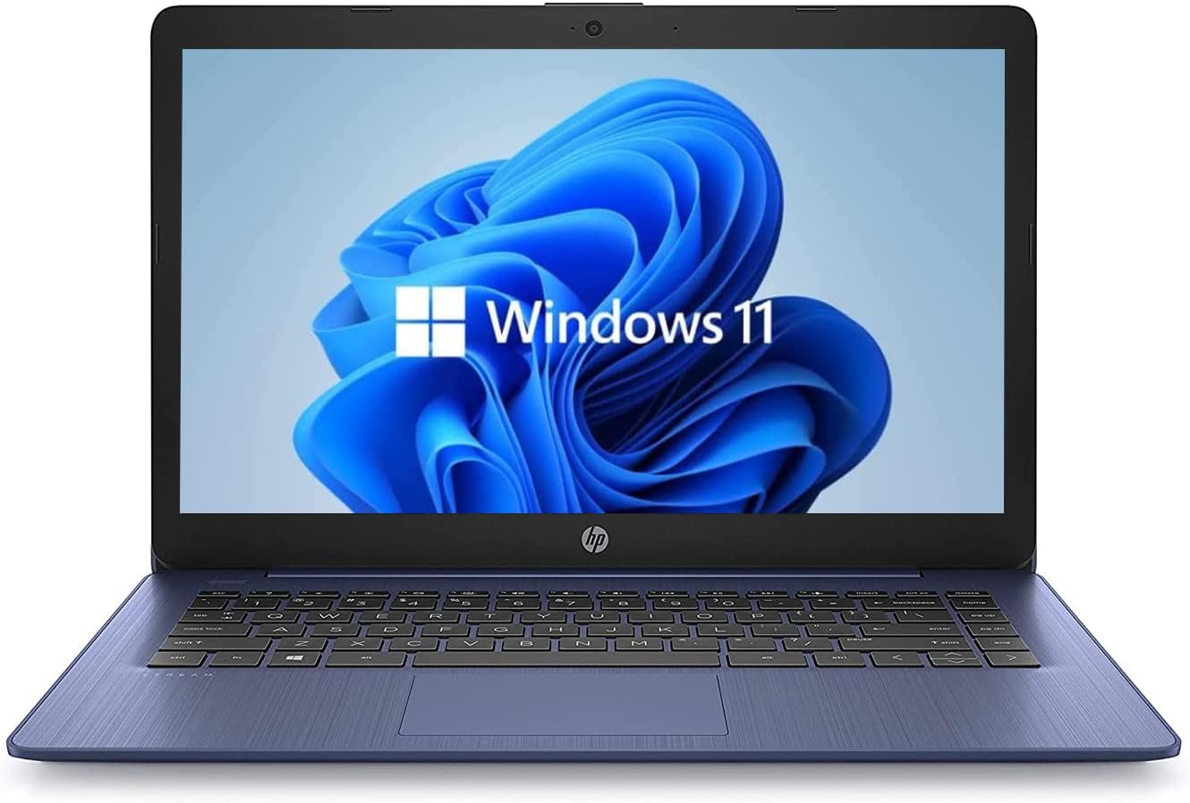 HP 14" Laptop Celeron, 4GB RAM, 64GB SSD, Windows 11 (Renewed)