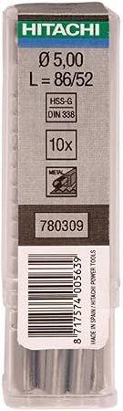 Hitachi 780369 HSS-DIN 338 Metal Drill Bit Set — main product image
