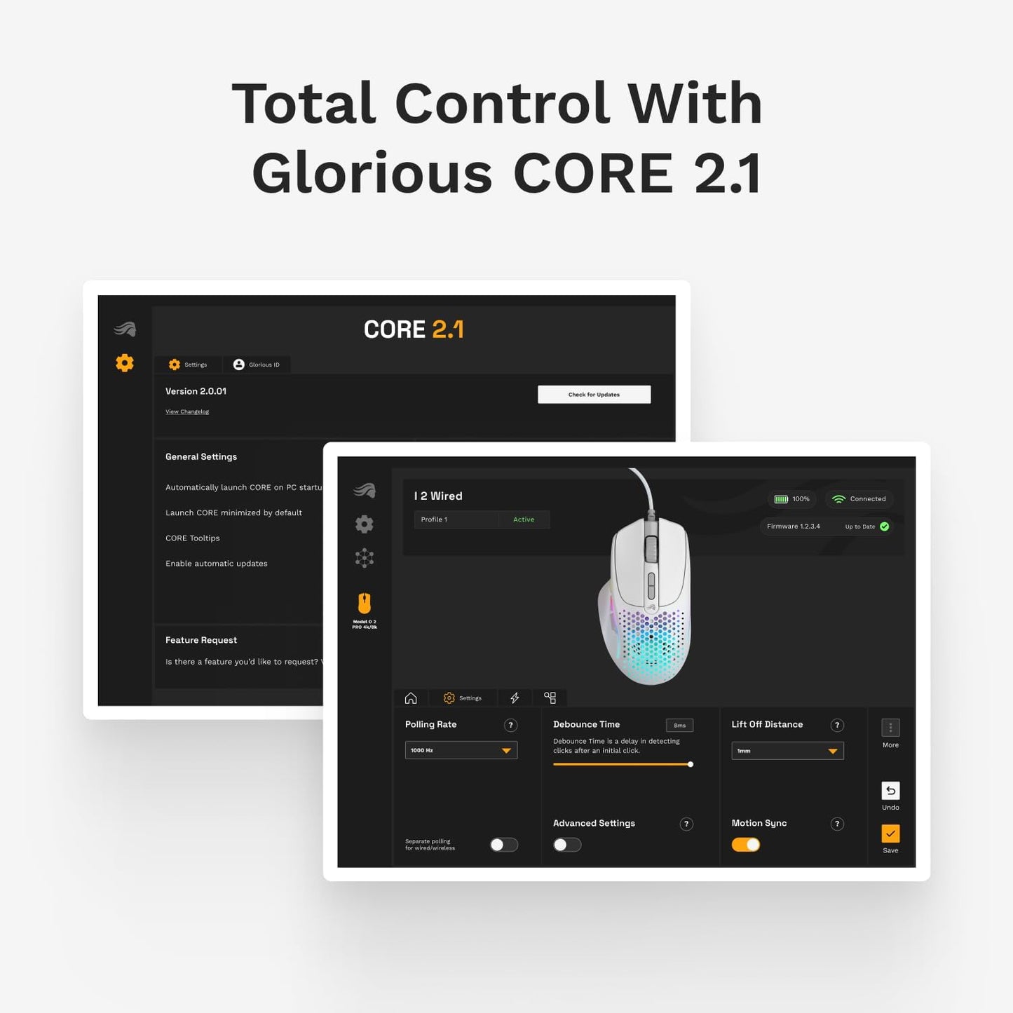 Glorious GLO-MS-IV2-W-WHT Model I 2 Wired Gaming Mouse: White