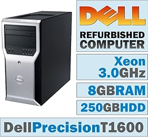 Dell Precision T1600 Xeon E3-1225 8GB RAM 250GB HDD Win 7 Pro