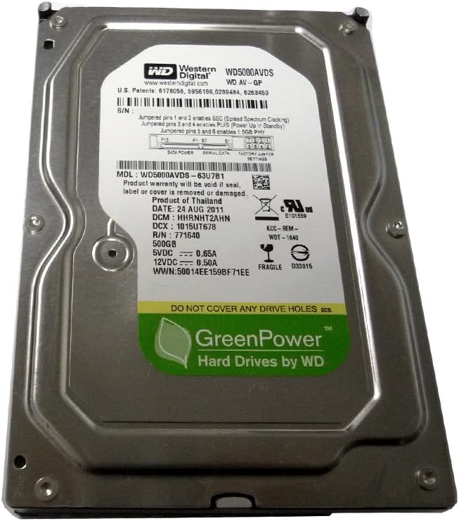 Western Digital WD5000AVDS AV-GP 500GB SATA HDD
