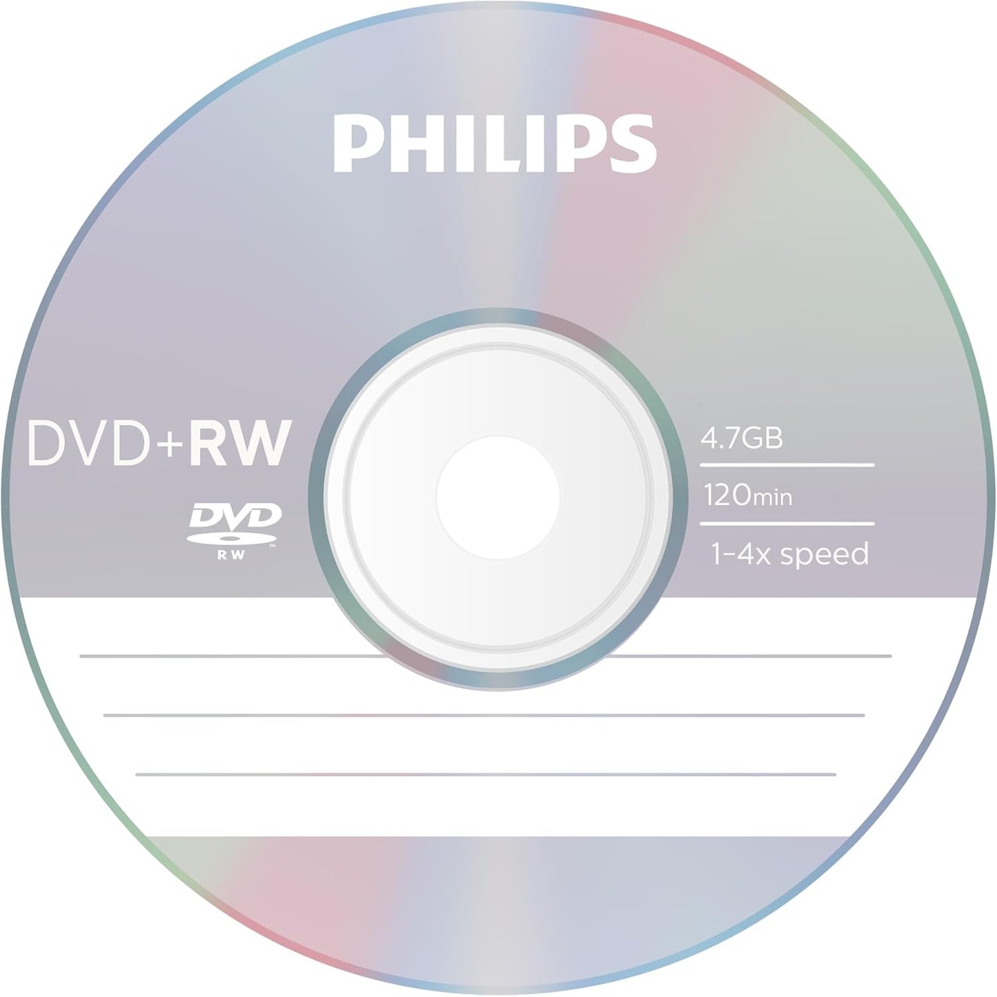 Philips DVD+RW 4.7GB 4X Spindle 10 Pack