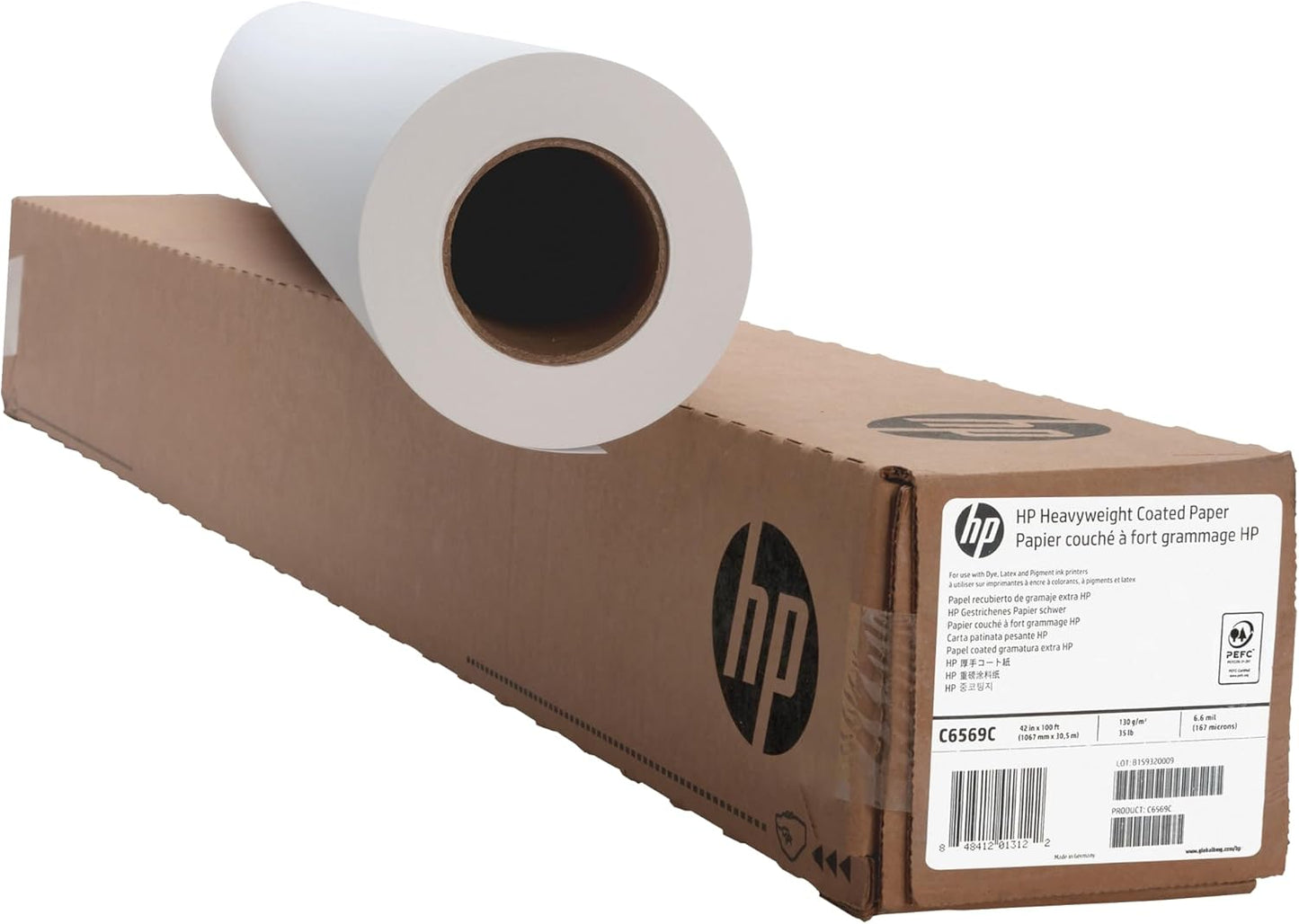 HP C6569C Heavyweight Coated Paper Roll 42" x 100'