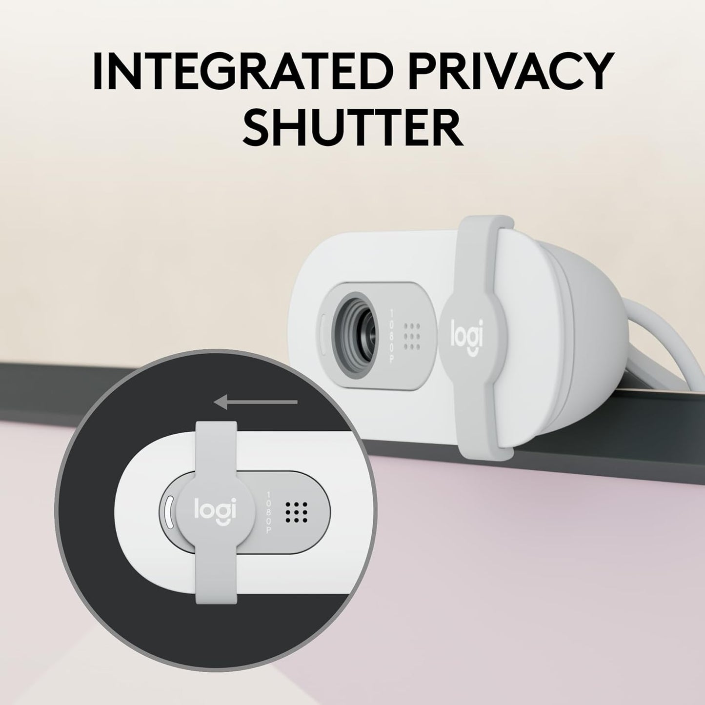 Logitech 960-001616 Brio 100 Full HD 1080p Webcam - Off White