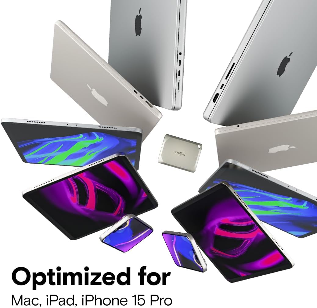 Crucial CT4000X9PROMACSSD9B02 4TB Portable SSD Mac