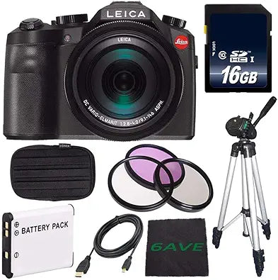 Leica LEIVLUXTYP114BK-33 V-LUX Digital Camera - Extra Battery Bundle