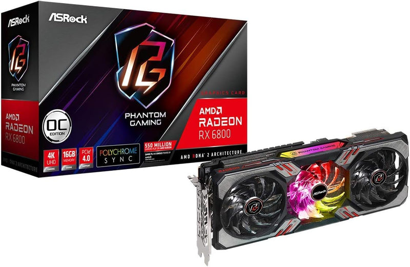 ASRock RX6800 PGD 16GO Radeon RX 6800 Graphics — main product image