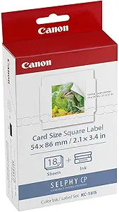Canon KC-18IS Card Size Square Label Paper Set — main product image