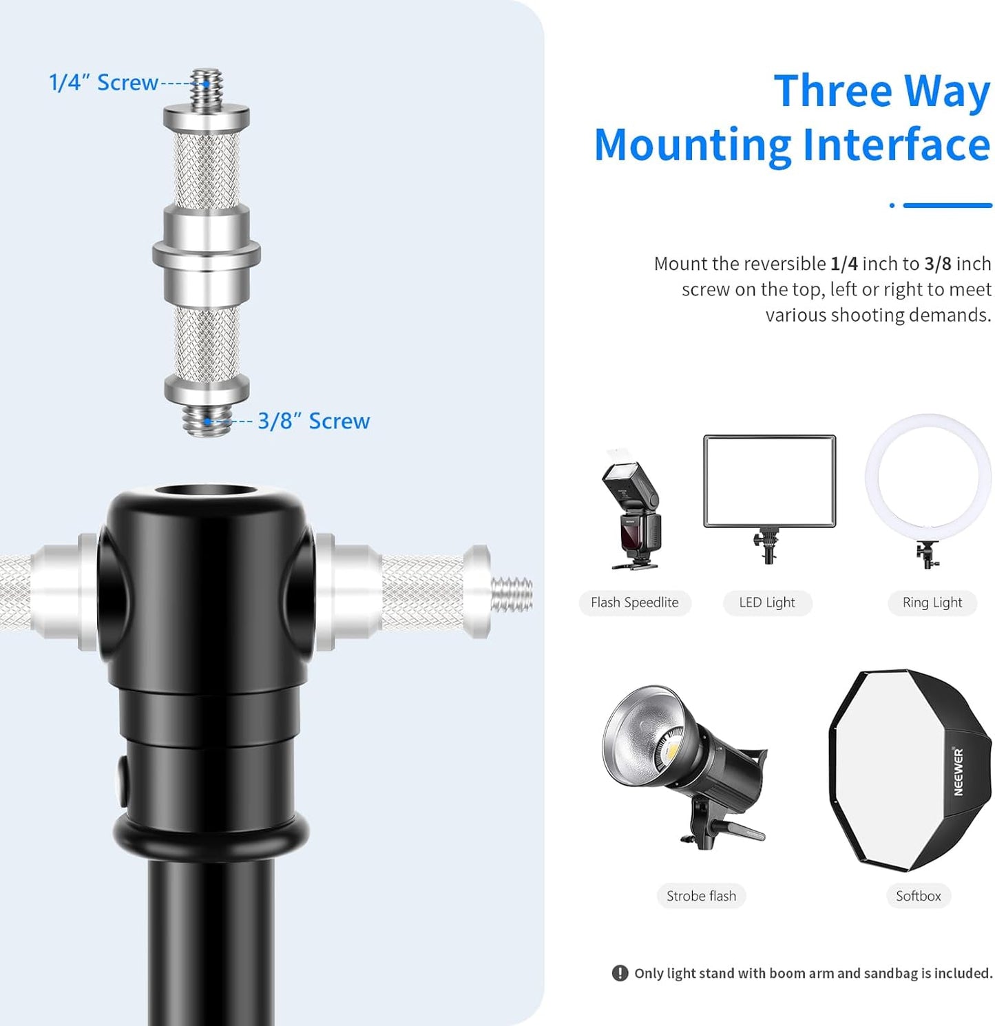 Neewer 10100517 Photography Light Stand with Boom