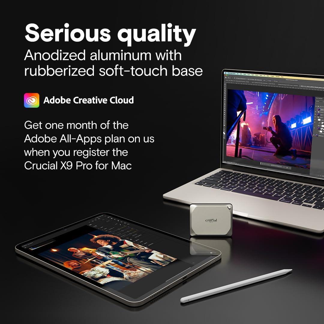 Crucial CT4000X9PROMACSSD9B02 4TB Portable SSD Mac