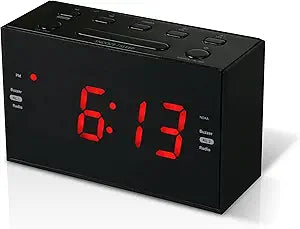 RCA RCDW10 AM/FM Weather Alert Radio Red Display — main product image
