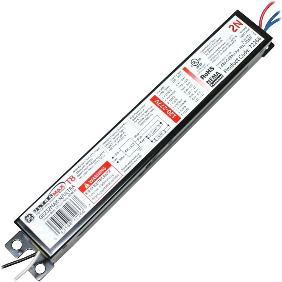 GE Lighting 72266 UltraMax Electronic Fluorescent Ballast