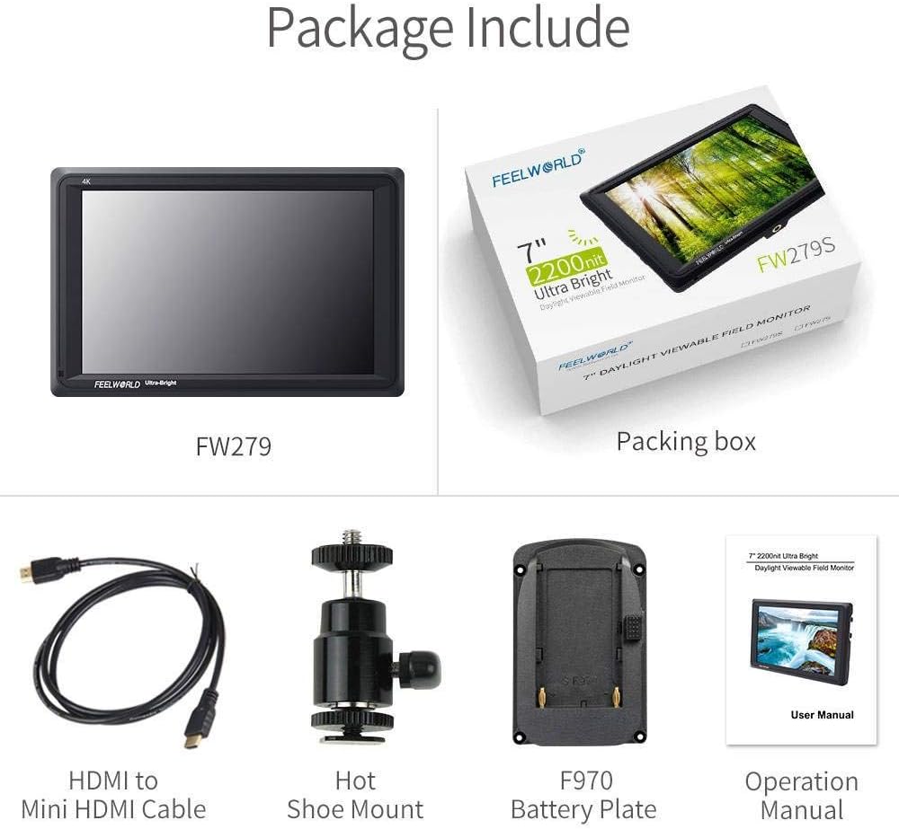 FEELWORLD FW279 7" 2200nit Ultra Bright Field Monitor