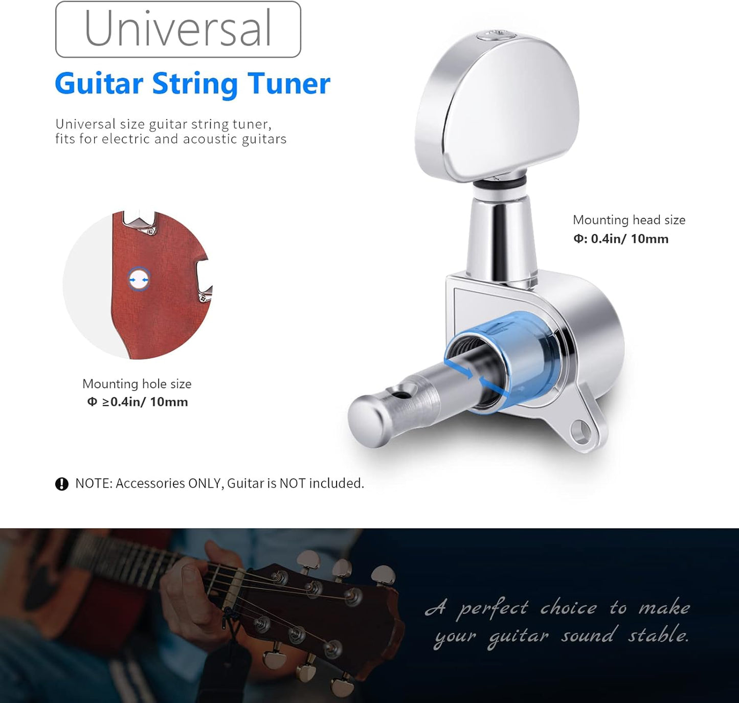 Neewer Guitar Machine Heads - Tuning Pegs Set