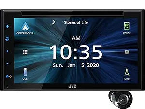 JVC KW-V660BT CarPlay Android Auto Radio Camera Bundle